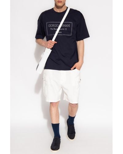 Giorgio Armani Cargo Shorts - White