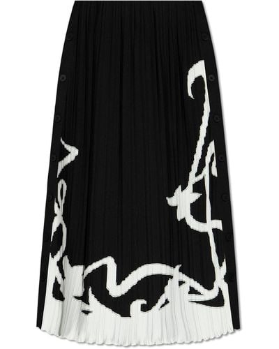 Lanvin Pleated Skirt, - Black