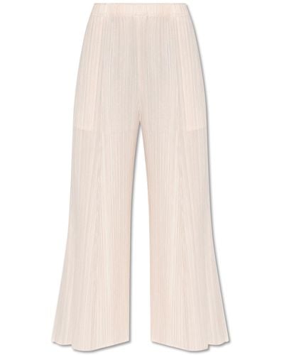 Pleats Please Issey Miyake Pleated Trousers - White