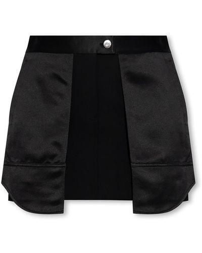 Helmut Lang Skirt With Decorative Panels - Black