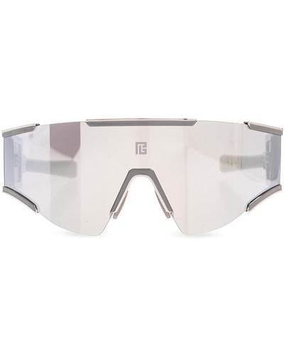 Balmain Square Frame Sunglasses, - Metallic