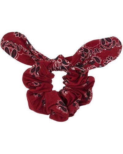 Saint Laurent Paisley Hair Tie, - Red
