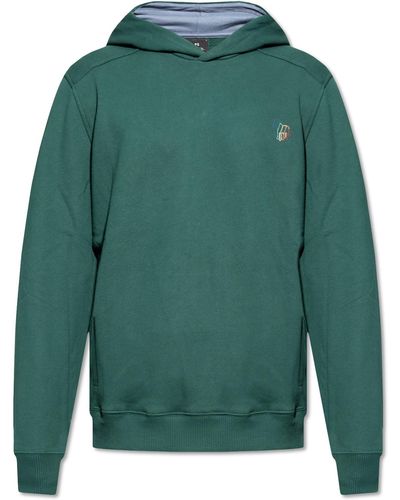 PS by Paul Smith Embroidered Hoodie, ' - Green