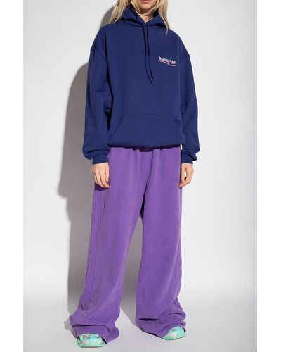 Balenciaga Sweatpants With Creased Effect - Purple