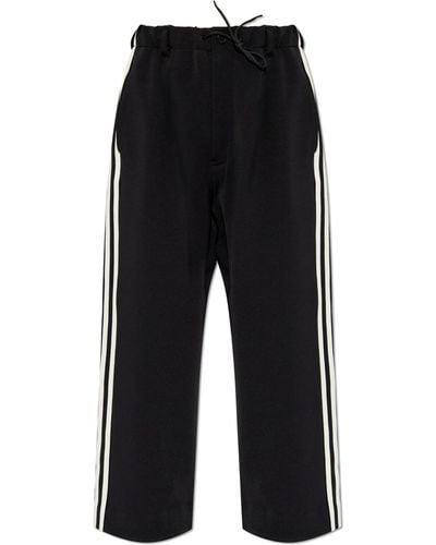 Y-3 Trousers With Logo - Black