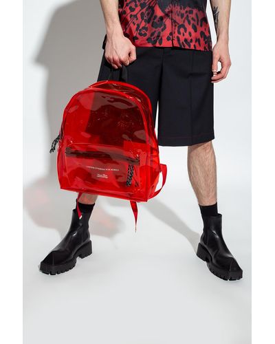 Undercover Transparent Backpack - Red