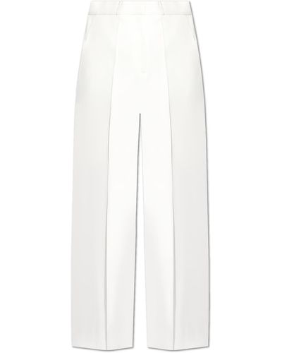 Lanvin Pleat-Front Trousers - White