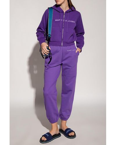 Marc Jacobs The Cropped Zip Hoodie - Purple