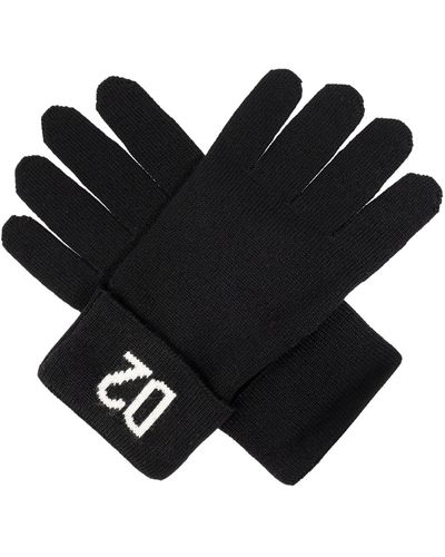 DSquared² Woollen Gloves, - Black