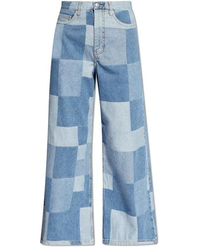 Munthe 'ecube' Wide Jeans, - Blue