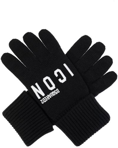 DSquared² Wool Gloves - Black