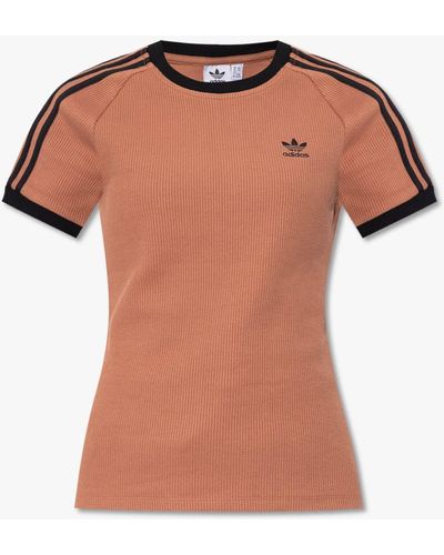 adidas Originals Ribbed T-shirt - Brown