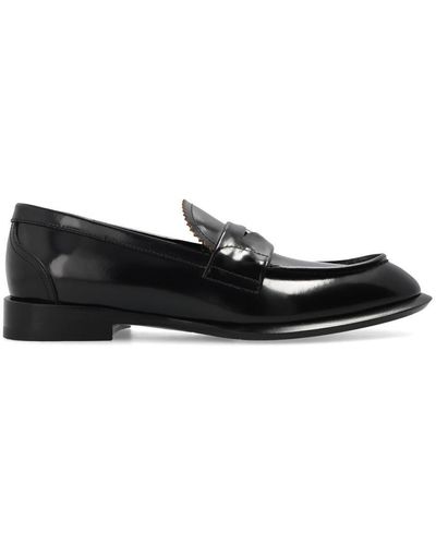 Alexander McQueen Coin-embellished Penny Loafers - Black