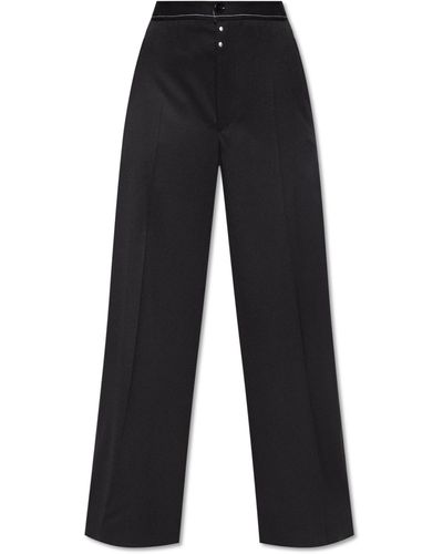 MM6 by Maison Martin Margiela Trousers With Wide Legs - Black