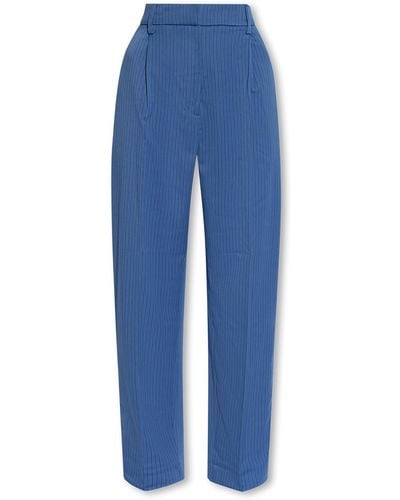 Munthe ‘Lachlan’ Pleat-Front Pants - Blue