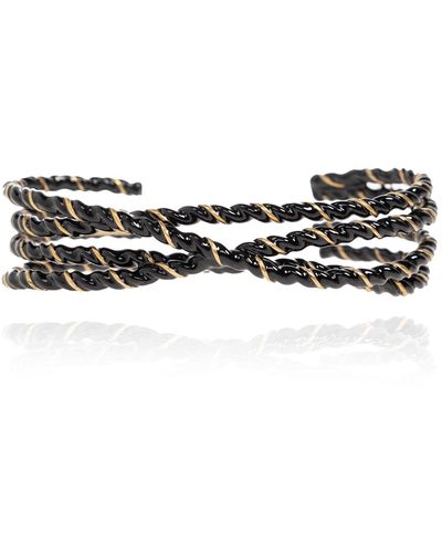 Maison Margiela Brass Bracelet, - Black