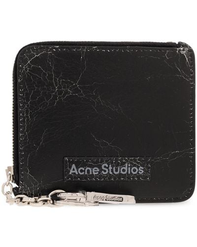 Acne Studios Wallet On Chain, - Black