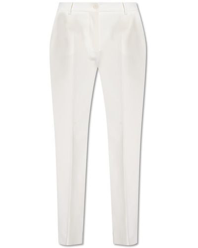 Dolce & Gabbana Wool Trousers, - White