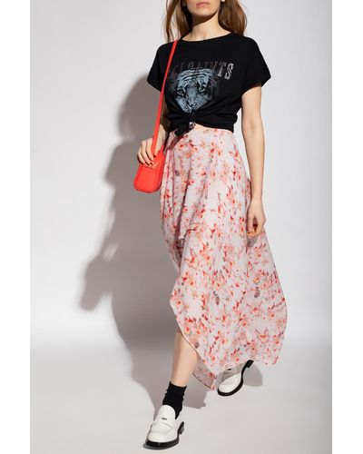 AllSaints 'slvina' Asymmetrical Skirt - Pink