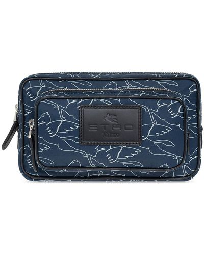 Etro Belt Bag With Logo - Blue