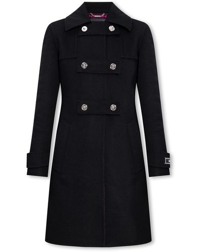 Versace Black Wool Coat