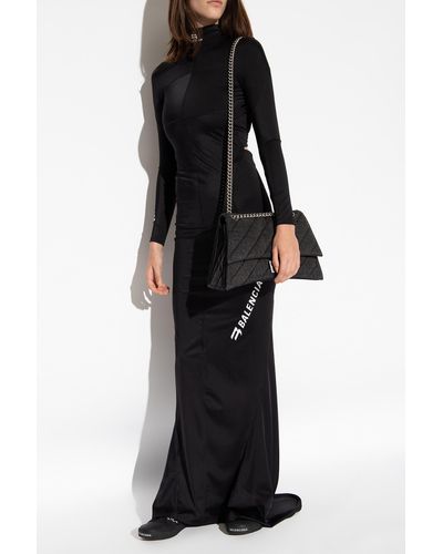 Balenciaga Dress With High Neck - Black