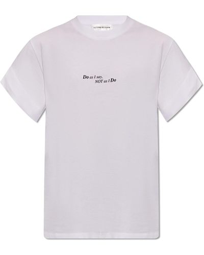 Victoria Beckham Printed T-Shirt - White