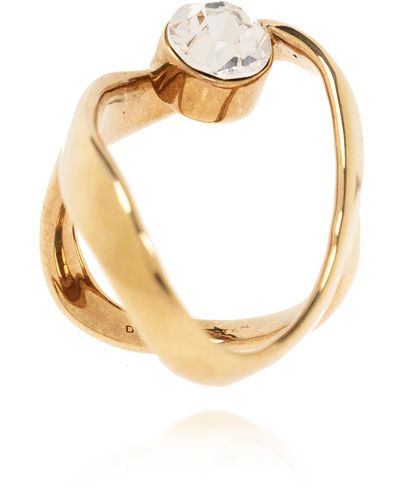 Dries Van Noten Crystal-embellished Ring - Metallic