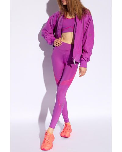adidas By Stella McCartney Leggings With Logo - Purple