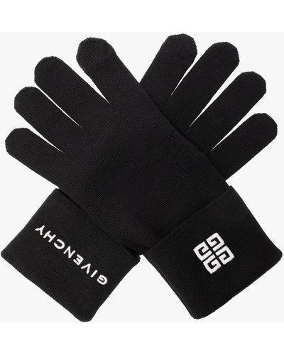 Givenchy Gloves With Logo - Black