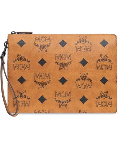 MCM Visetos Handbag, - Brown