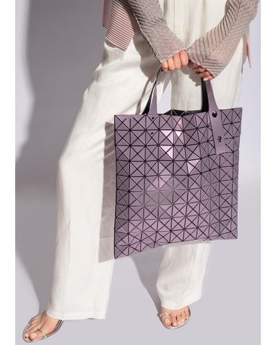 Bao Bao Issey Miyake Shopper Bag With Geometric Pattern - Purple