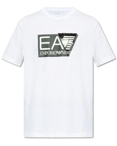 EA7 Emporio Armani T-Shirt With Logo - White