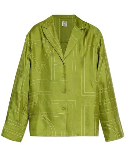 Totême Silk Shirt, - Green