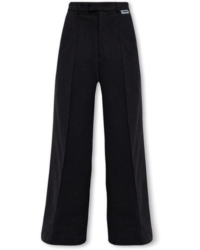 Vetements Trousers With Wide Legs - Black