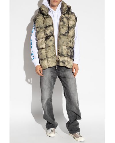 Men's Quilted Winter Camo Jacket Green Bolf SM80A