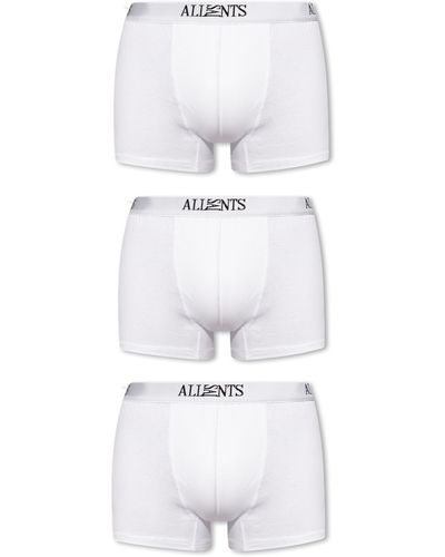 AllSaints ‘Wren’ Branded Boxers Three-Pack, ' - White