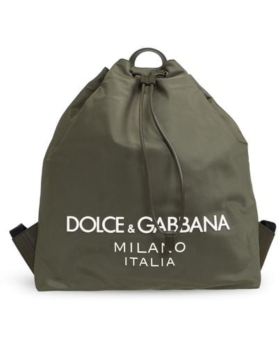 Dolce & Gabbana Backpack With Logo, - Green