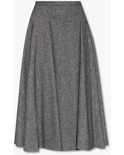 Erdem 'sonya' Flared Skirt - Gray