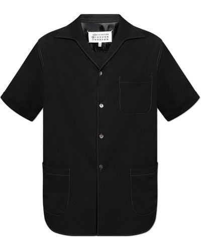 Maison Margiela Shirt With Contrasting Stitching - Black