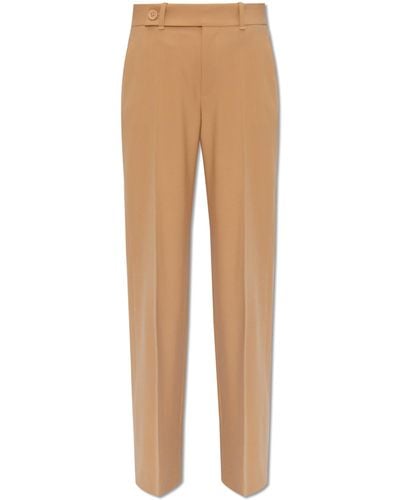 Chloé Pleat-front Trousers, - Natural