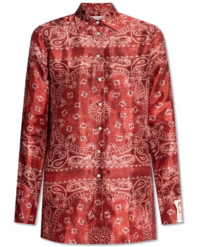 Golden Goose Shirt With Paisley Pattern, - Red