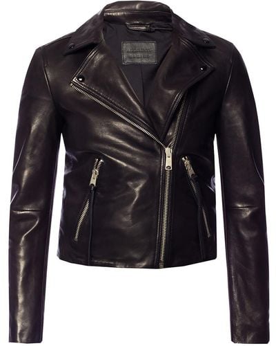 AllSaints ‘Dalby’ Leather Jacket - Black