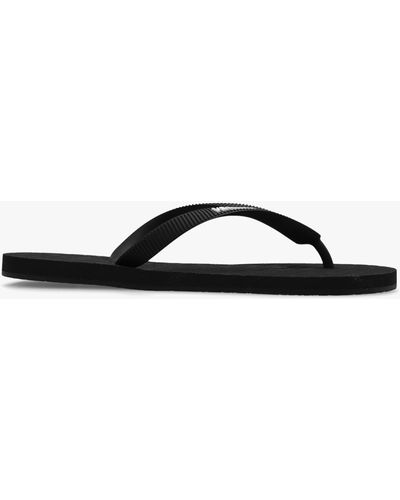 Vetements Black Flip-flops With Logo - Multicolour