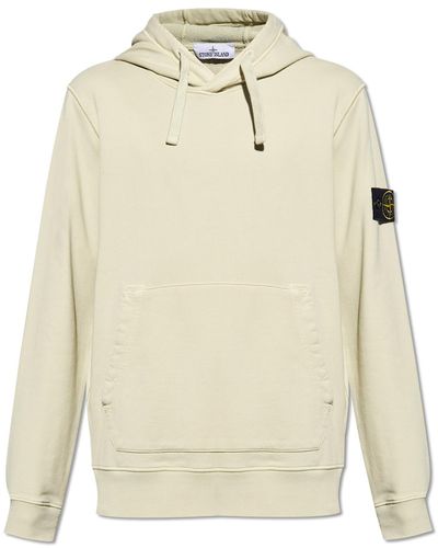 Stone Island Hoodie With Logo, - Natural