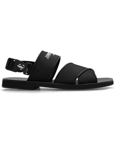 Jimmy Choo 'jude' Sandals With Logo, - Black