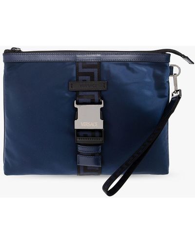 Versace Satin Handbag - Blue