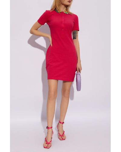 Versace Polo Dress, - Red