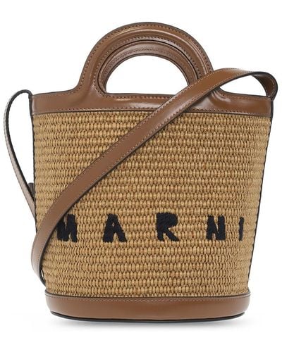 Marni 'tropicalia' Bucket Bag, - Brown