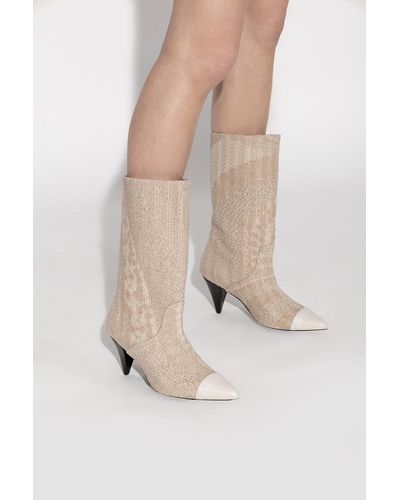 IRO 'desa' Heeled Ankle Boots - Natural